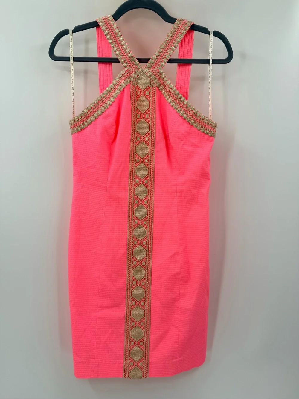 Lilly Pulitzer Hot Pink Ena Stretch Shift Dress 2 Vacation Wedding Guest - Picture 2 of 6